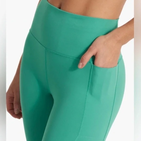 VUORI studio pocket LIGHT MINT GREEN cropped yoga workout leggings S - Picture 3 of 12
